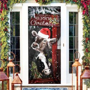 Christmas Farm Decor Cow Cattle Door Cover Merry Christmas Door Cover Cow Lover Gifts 2 kjh0tr.jpg
