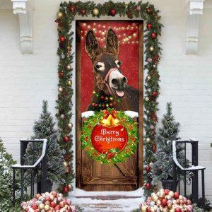 Christmas Farm Decor Donkey Smile Christmas Door Cover Merry Christmas Door Cover 2 a7zrlx.jpg