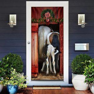 Christmas Farm Decor Funny Family Horse Door Cover Unique Gifts Doorcover Christmas Gift For Friends 2 knw8f7.jpg