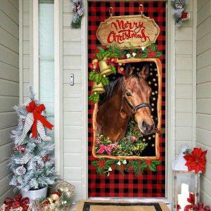 Christmas Farm Decor Horse Christmas Door Cover 1 ee8jfr.jpg