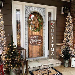 Christmas Farm Decor, Horse Christmas Door Cover,…
