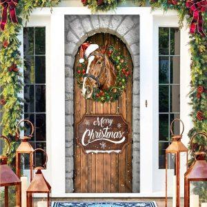 Christmas Farm Decor Horse Christmas Door Cover Christmas Horse Decor 2 xtzrjg.jpg