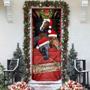 Christmas Farm Decor Horse Door Cover Merry Christmas Door Cover Christmas Horse Decor 2 gu3jw4.jpg