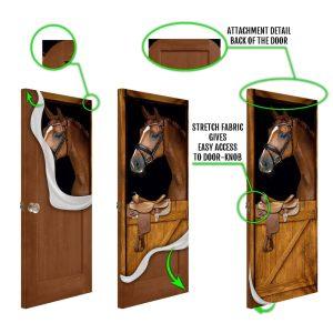Christmas Farm Decor Horse In Stable Door Cover Unique Gifts Doorcover Christmas Gift For Friends 4 dbnsbr.jpg