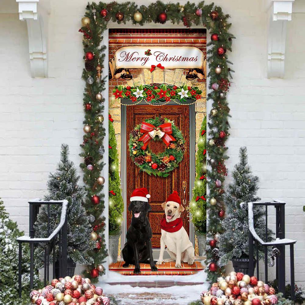 Christmas Farm Decor, Labrador Retriever Christmas Door Cover Christmas Farm Decor, Labrador Retriever Christmas Door Cover