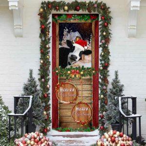 Christmas Farm Decor, Moory Christmas Cow Door…