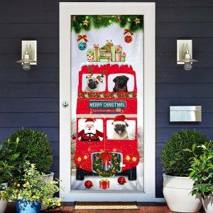 Christmas Farm Decor, Pugs Christmas Bus Door…