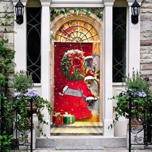 Christmas Farm Decor, Reindeer Farmhouse Christmas Door…