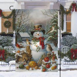 Christmas Flag, A Snowmans Festive Gathering Christmas…