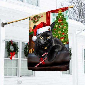 Christmas Flag, Black Cat Christmas Flag, Christmas…