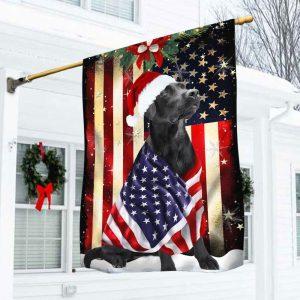 Christmas Flag, Black Labrador Retriever Flag Merry…