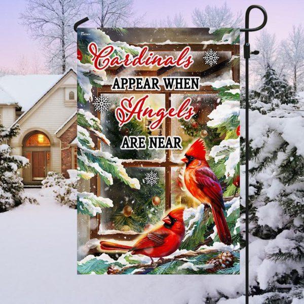 Christmas Flag, Cardinal Christmas Flag Cardinals Appear When Angels Are Near, Christmas Garden Flags, Christmas Outdoor Flag