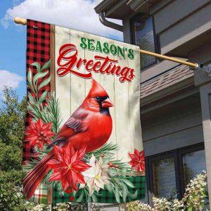 Christmas Flag, Cardinal Seasons Greetings Winter Christmas…