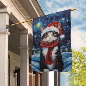 Christmas Flag Cat Wearing Scarf On The Moon Christmas Garden Flag Christmas Garden Flags Christmas Outdoor Flag 2 mtqf6c.jpg