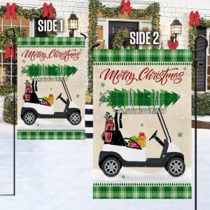 Christmas Flag Christmas Golf Cart Flag HohoHole Christmas Garden Flags Christmas Outdoor Flag 5 bsnmbj.jpg