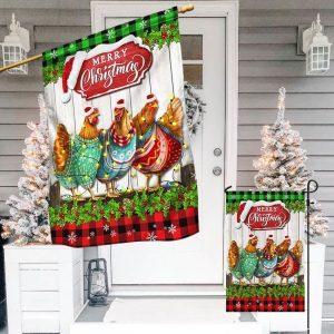 Christmas Flag Christmas Hen Chickens Merry Christmas Flag Christmas Garden Flags Christmas Outdoor Flag 5 gbmps5.jpg