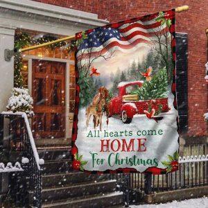 Christmas Flag Christmas Horse All Hearts Come Home For Christmas Flag Christmas Garden Flags Christmas Outdoor Flag 2 ckyj15.jpg