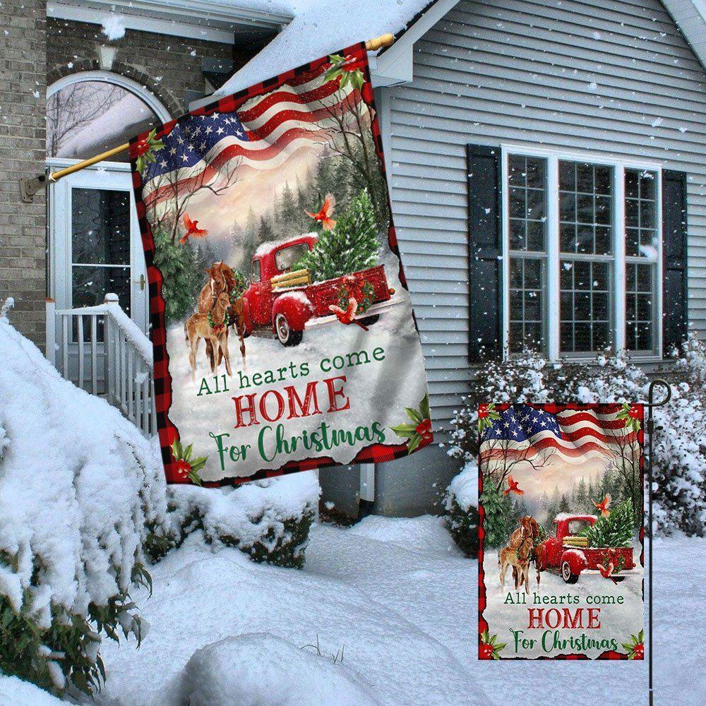 Christmas Flag, Christmas Horse All Hearts Come Home For Christmas Flag, Christmas Garden Flags, Christmas Outdoor Flag Christmas Flag, Christmas Horse All Hearts Come Home For Christmas Flag, Christmas Garden Flags, Christmas Outdoor Flag