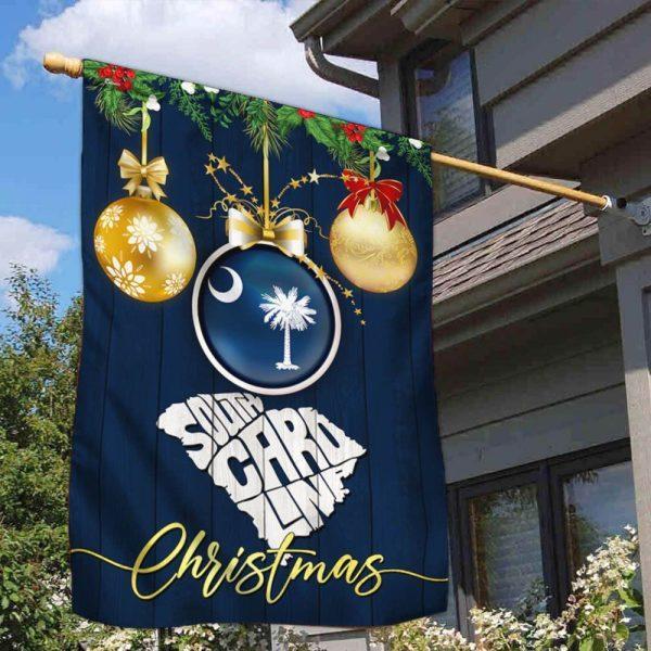 Christmas Flag, Christmas In South Carolina Flag, Christmas Garden Flags, Christmas Outdoor Flag