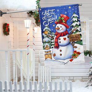 Christmas Flag, Christmas Let It Snow Snowman…