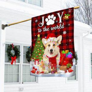 Christmas Flag, Corgi Christmas Flag Dog Joy…