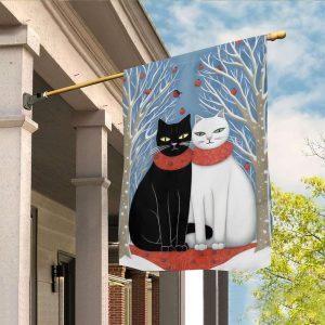 Christmas Flag Couple Black And White Cat Together Christmas Garden Flag Christmas Garden Flags Christmas Outdoor Flag 2 iitd3n.jpg