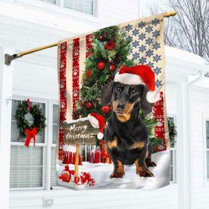 Christmas Flag, Dachshund Dog Christmas American Flag,…