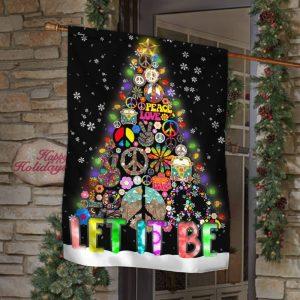 Christmas Flag, Hippie Christmas Tree Flag Let…
