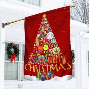 Christmas Flag, Hippie Christmas Tree Flag Merry…