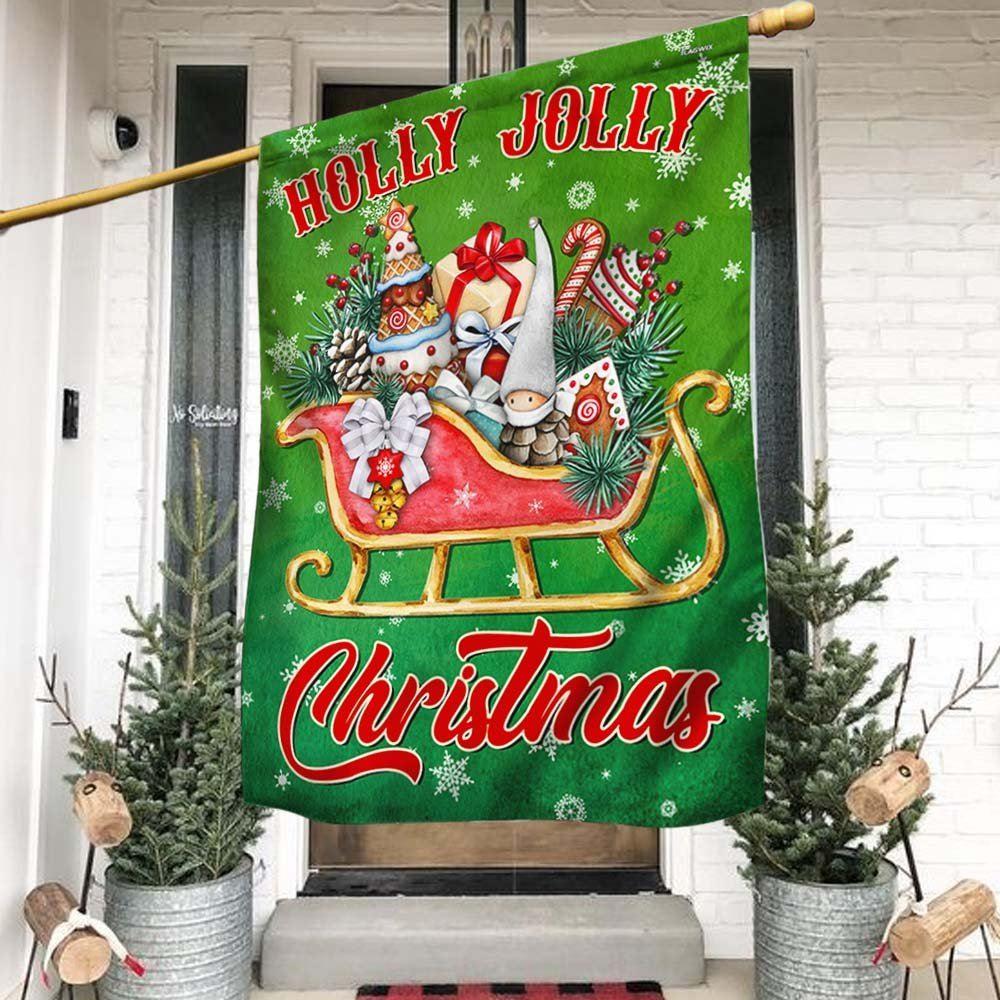 Christmas Flag, Holly Jolly Christmas Flag, Christmas Garden Flags, Christmas Outdoor Flag Christmas Flag, Holly Jolly Christmas Flag, Christmas Garden Flags, Christmas Outdoor Flag