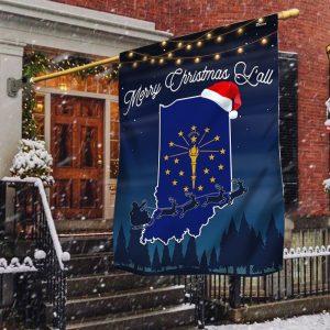 Christmas Flag, Indiana State Merry Christmas Y’all…