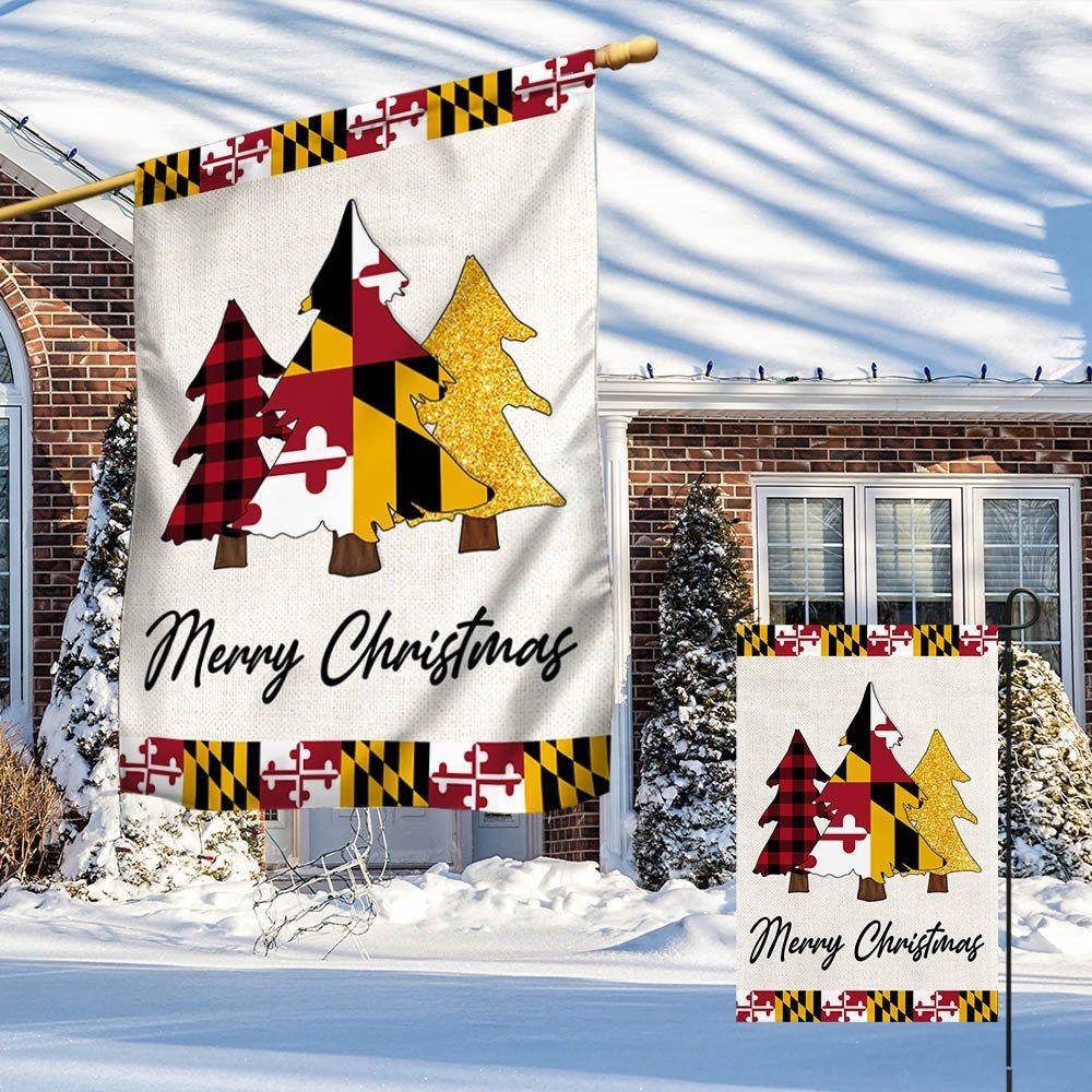 Christmas Flag, Maryland Christmas Flag Christmas Tree Maryland Christmas Decor, Christmas Garden Flags, Christmas Outdoor Flag