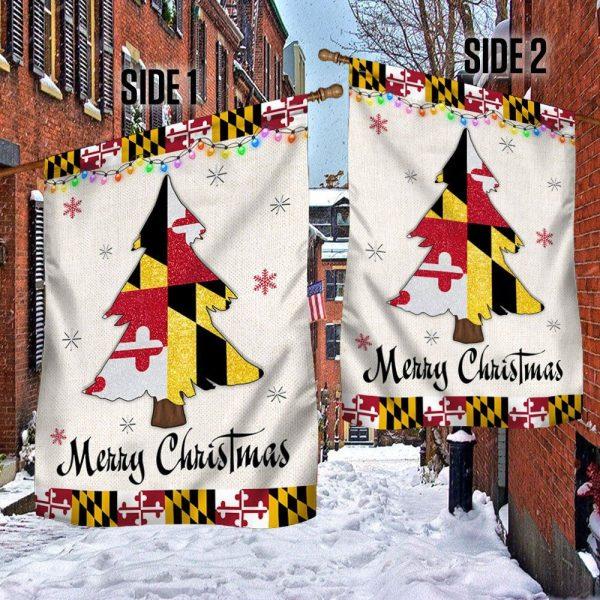 Christmas Flag, Maryland Christmas Flag Christmas Tree Maryland Christmas Decoraa, Christmas Garden Flags, Christmas Outdoor Flag