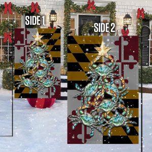Christmas Flag Maryland Flag Blue Crab Christmas Christmas Garden Flags Christmas Outdoor Flag 3 rbkd7a.jpg