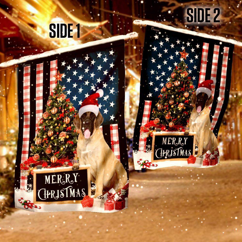 Christmas Flag, Merry Christmas English Mastiff Flag, Christmas Garden Flags, Christmas Outdoor Flag Christmas Flag, Merry Christmas English Mastiff Flag, Christmas Garden Flags, Christmas Outdoor Flag