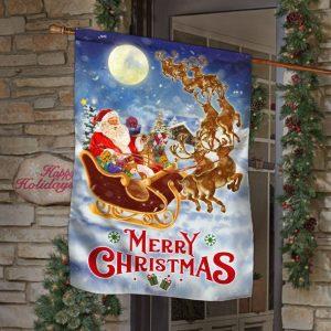 Christmas Flag, Merry Christmas Flag Santa Claus…