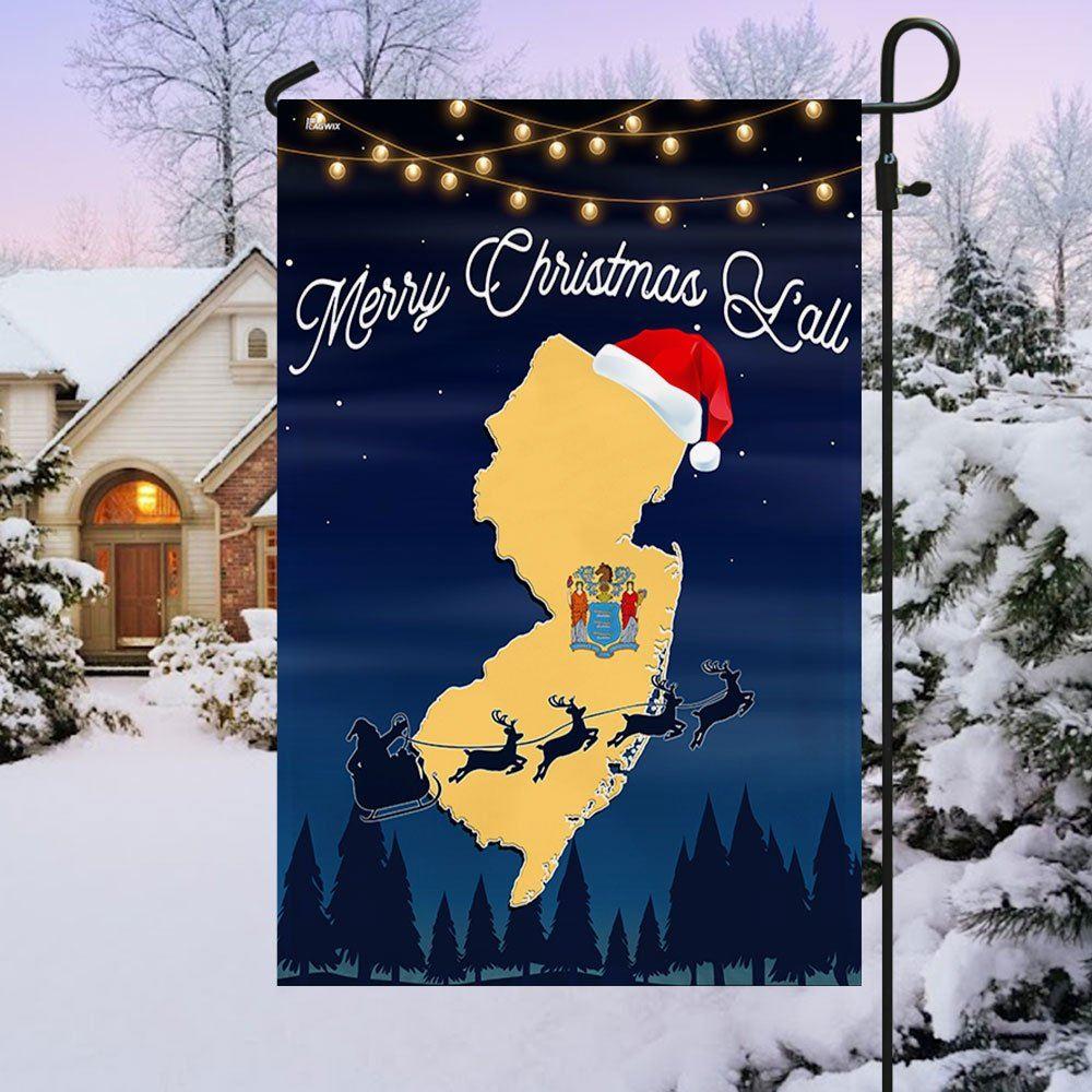 Christmas Flag, New Jersey Merry Christmas Y’all Flag, Christmas Garden Flags, Christmas Outdoor Flag Christmas Flag, New Jersey Merry Christmas Y’all Flag, Christmas Garden Flags, Christmas Outdoor Flag