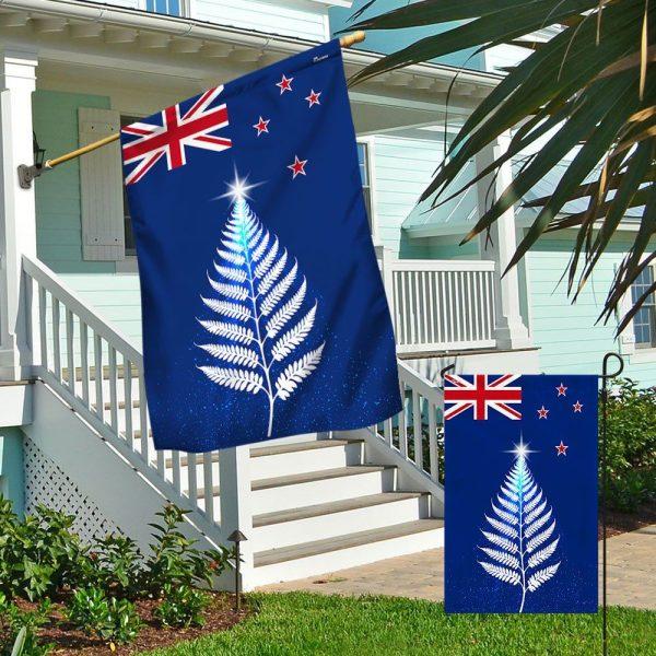 Christmas Flag, New Zealand Silver Fern Christmas Tree Flag, Christmas Garden Flags, Christmas Outdoor Flag