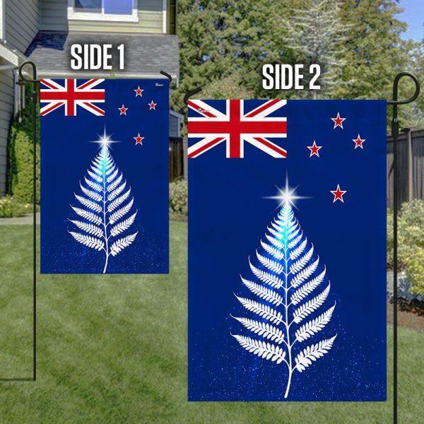Christmas Flag, New Zealand Silver Fern Christmas Tree Flag, Christmas Garden Flags, Christmas Outdoor Flag