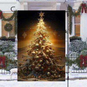 Christmas Flag, Radiance Of The Festive Tree…