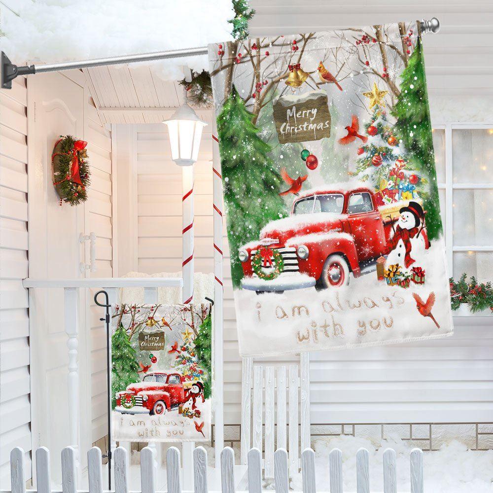 Christmas Flag, Red Truck Cardinal Christmas Flag I Am Always With You Flag, Christmas Garden Flags, Christmas Outdoor Flag Christmas Flag, Red Truck Cardinal Christmas Flag I Am Always With You Flag, Christmas Garden Flags, Christmas Outdoor Flag