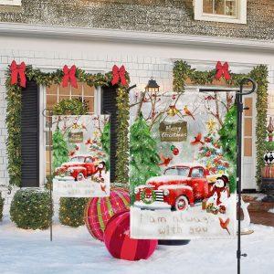 Christmas Flag Red Truck Cardinal Christmas Flag I Am Always With You Flag Christmas Garden Flags Christmas Outdoor Flag 4 dgl45w.jpg