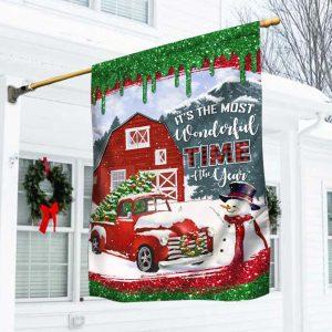 Christmas Flag, Red Truck Christmas Flag It’s…