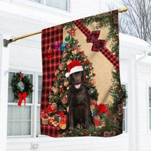 Christmas Flag, Santa Chocolate Labrador Flag Sitting…