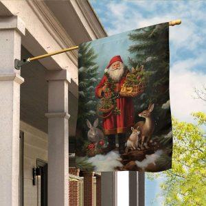 Christmas Flag Santas Woodland Friends Christmas Garden Flag Christmas Garden Flags Christmas Outdoor Flag 2 usyw5h.jpg