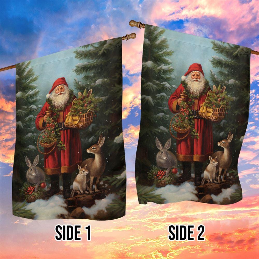 Christmas Flag, Santas Woodland Friends Christmas Garden Flag, Christmas Garden Flags, Christmas Outdoor Flag Christmas Flag, Santas Woodland Friends Christmas Garden Flag, Christmas Garden Flags, Christmas Outdoor Flag