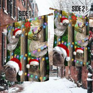 Christmas Flag Sloth Christmas Flag Christmas Garden Flags Christmas Outdoor Flag 3 wysahk.jpg