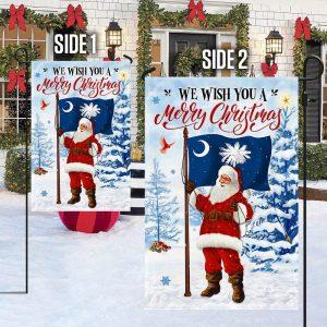 Christmas Flag South Carolina Christmas Flag We Wish You A Merry Christmas Flag Santa Claus Christmas Garden Flags Christmas Outdoor Flag 5 ozg2vg.jpg