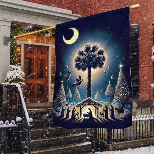 Christmas Flag, South Carolina Christmas Nativity Child…