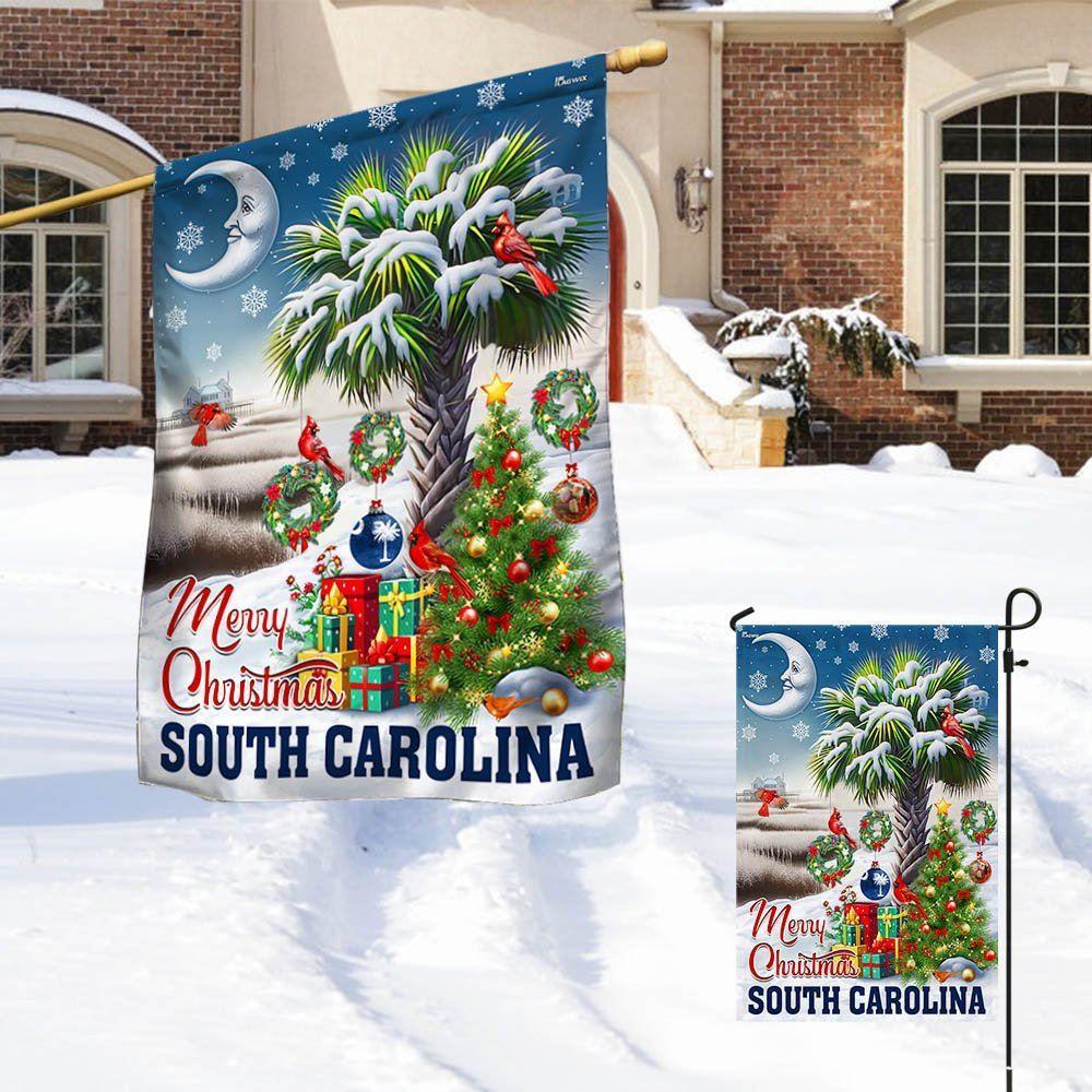 Christmas Flag, South Carolina Merry Christmas Palm Tree Cardinal Winter Christmas In South Carolina Flag, Christmas Garden Flags Christmas Flag, South Carolina Merry Christmas Palm Tree Cardinal Winter Christmas In South Carolina Flag, Christmas Garden Flags